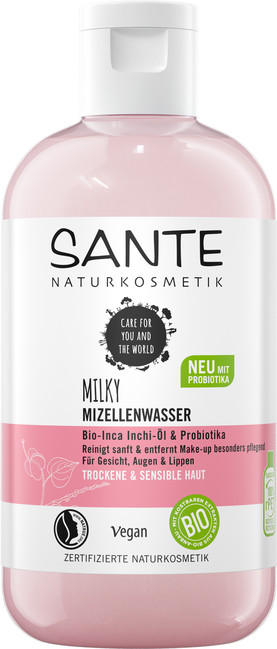 Krémová micelárna voda s inca inchi olejom a probiotikami Sante Obsah: 200 ml