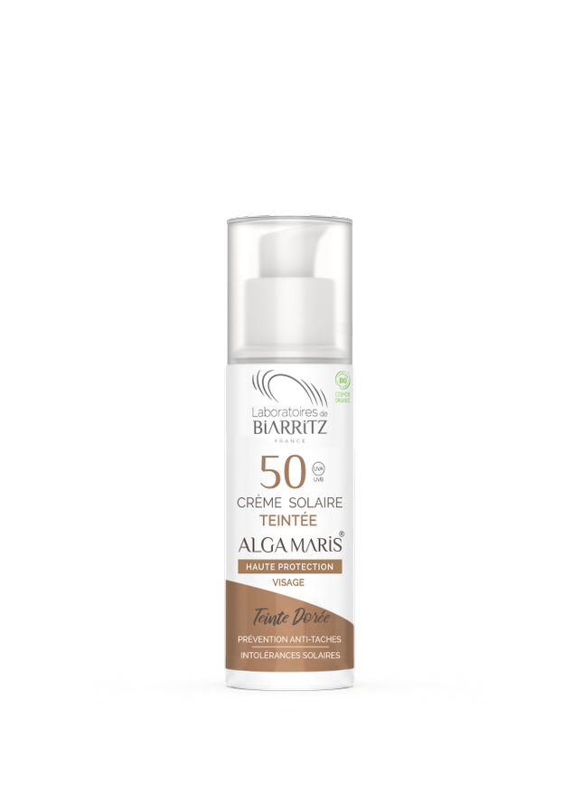 Tónovací krém na opaľovanie SPF50 Alga Maris Obsah: 50 ml GOLDEN