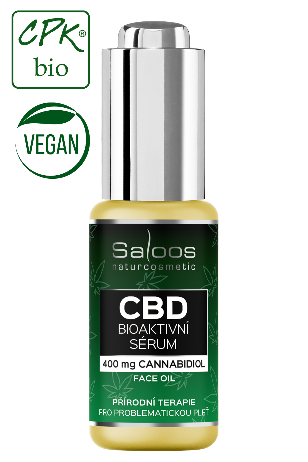 CBD Bioaktívne sérum Saloos Obsah: 20 ml