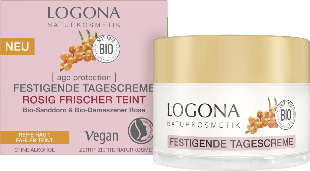 Denný krém Rosy fresh Glow LOGONA Obsah: 50 ml