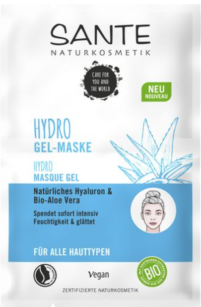 Sante Gelová maska HYDRO-GEL s kyselinou hyalúronovou Obsah: 2 x 4ml
