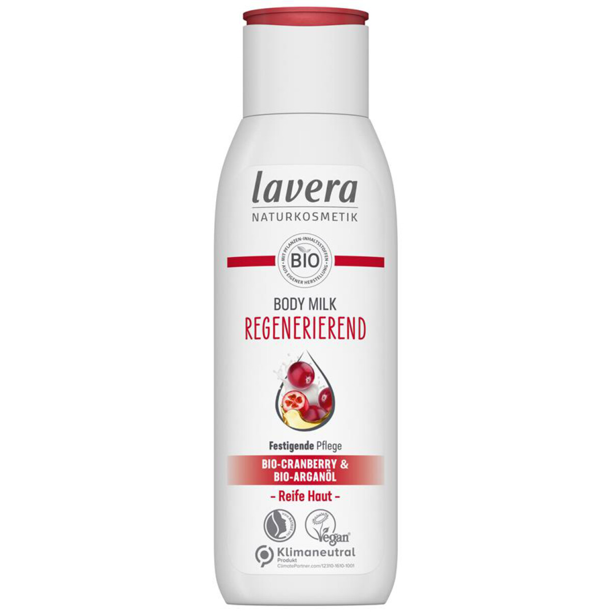 Regeneračné telové mlieko bio brusnice Lavera Obsah: 200 ml