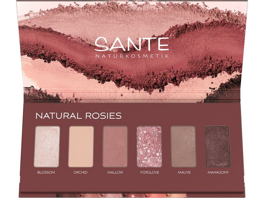 Prírodné minerálne očné tiene palette Natural Rosies Sante Obsah: 6g