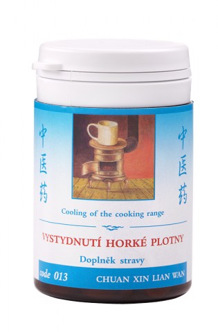VYCHLADNUTIE HORÚCEJ PLATNE - CHUAN XIN LIAN WAN - TCM Herbs Objem: 100 tabliet / 30 g