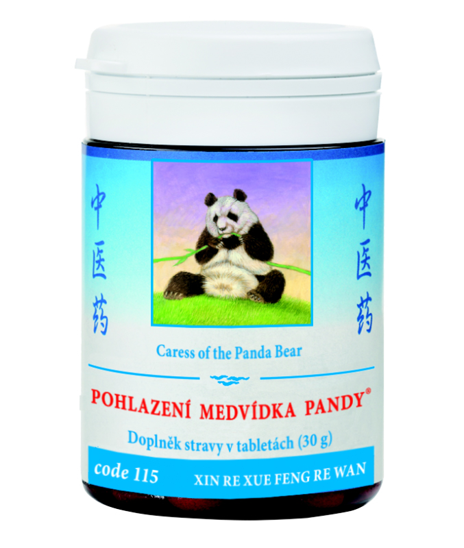 POHLADENIE MEDVEDÍKA PANDY - XIN/XUE RE FENG WAN mod. - TCM Herbs Objem: 100 tabliet / 30 g