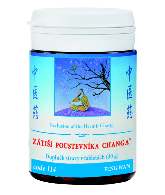 ZÁTIŠIE PUSTOVNÍKA CHANGA - FENG WAN mod. - TCM Herbs Objem: 100 tabliet / 30 g