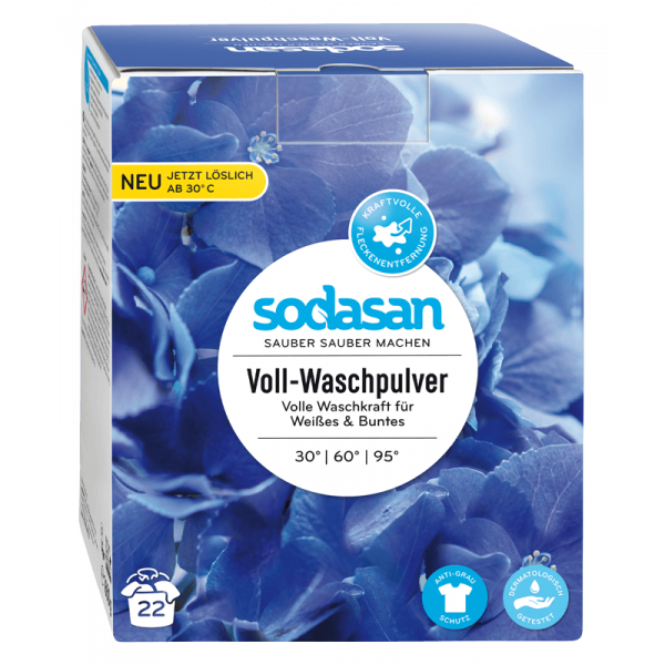 Prací prášok na biele prádlo - Sodasan Obsah: 1010 g