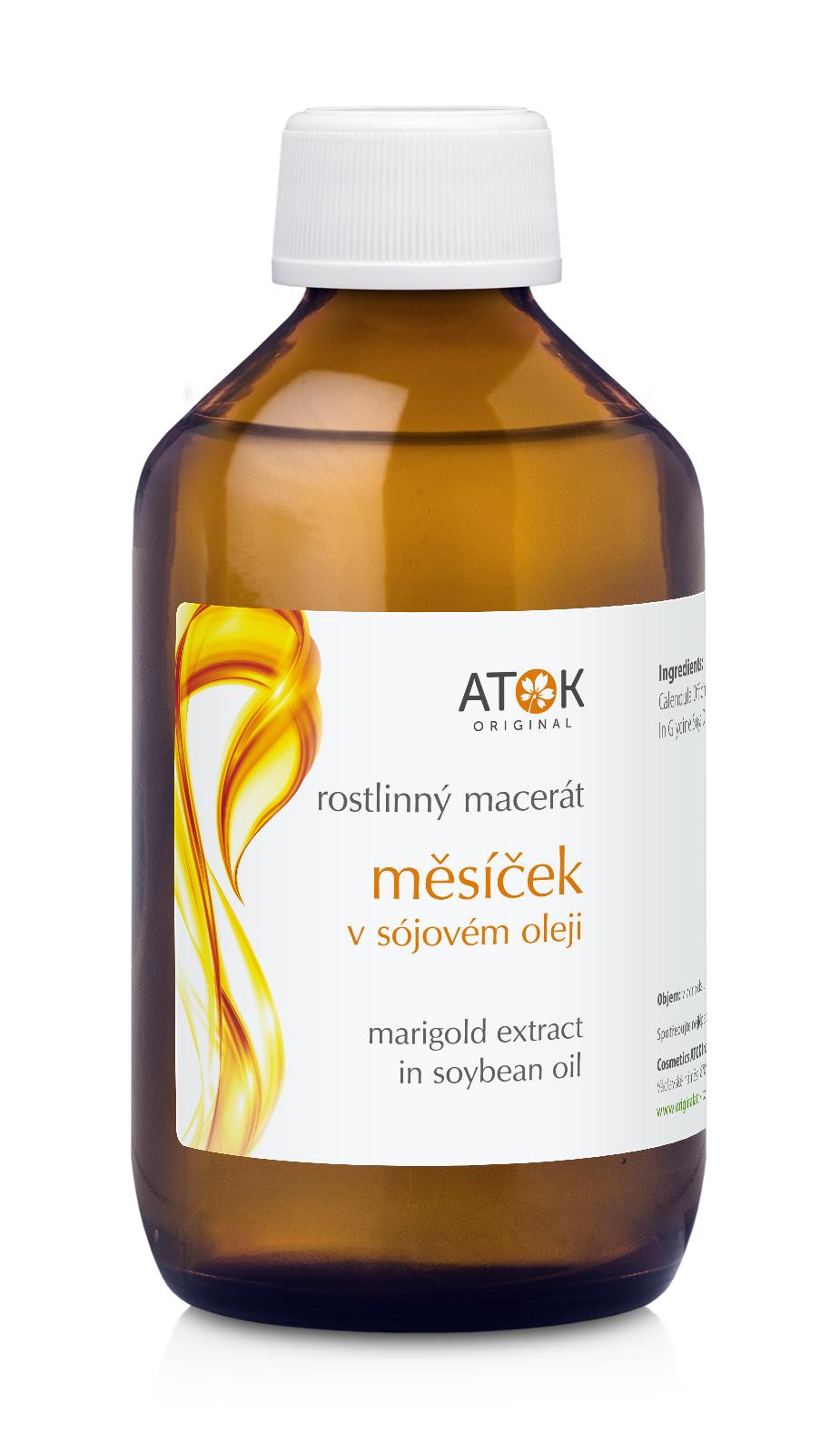 Rastlinný macerát Nechtík v sójovom oleji - Original ATOK Obsah: 250 ml sklo