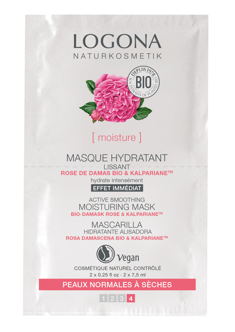 Logona Hydratačná maska BIO damaská ruža Objem: 2 x 7.5 ml
