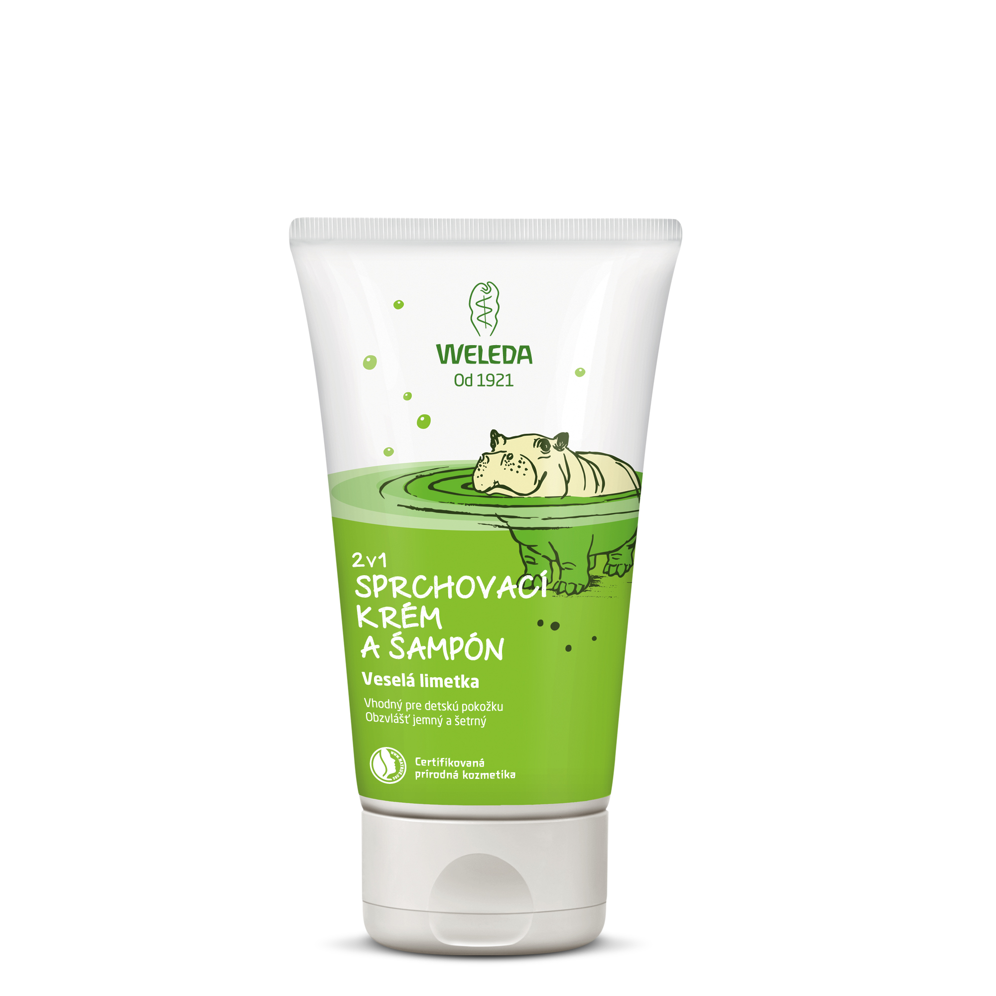 2v1 Sprchovací krém a šampón pre deti Veselá limetka Weleda Objem: 150 ml