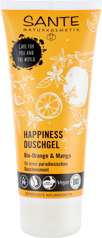 Sante Sprchový gél Happiness BIO pomaranč & mango Obsah: 200 ml