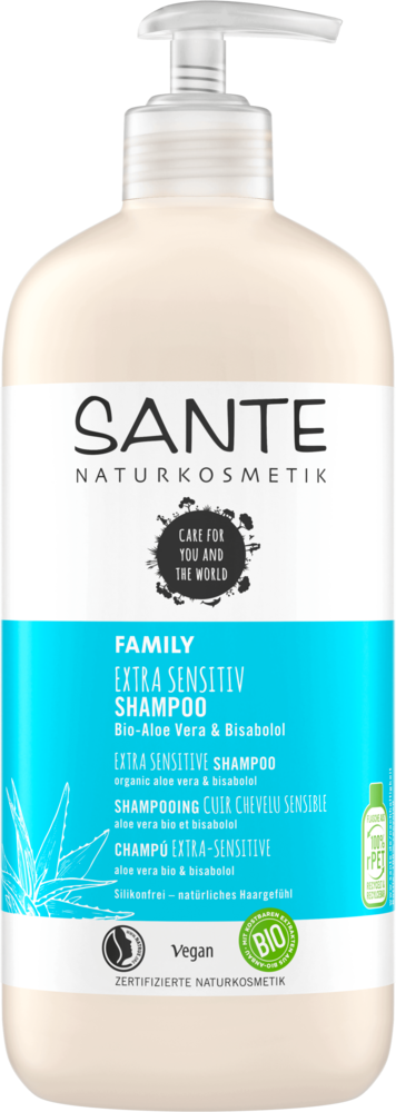 Šampón extra sensitive bio aloe vera a bisabol - Sante Obsah: 500 ml