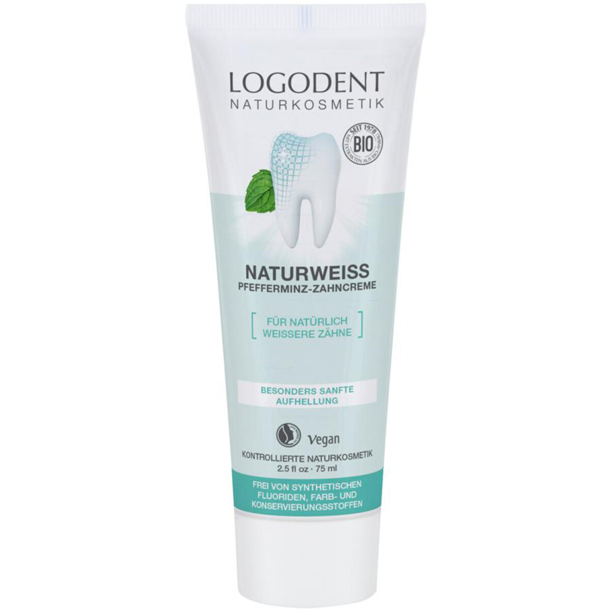 Logona Logodent Zubná pasta Natural White Objem: 75 ml