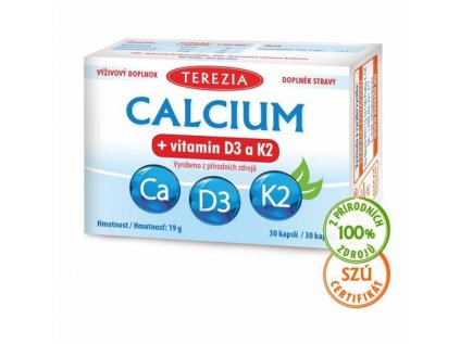 Terezia Calcium + vitamin D3 a K2 30 kapslí