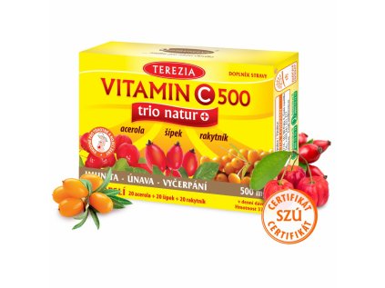 Terezia Vitamin C 500 mg Trio Natur 60 kapslí