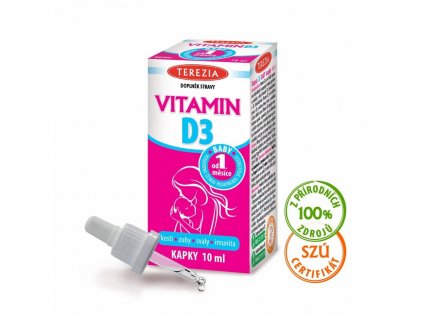 Terezia VITAMIN D3 BABY od 1.měsíce 400 IU 10ml