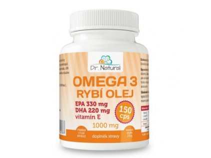 Dr. Natural OMEGA 3 rybí olej 1000mg EPA330mg/DHA220mg 150 kaps.