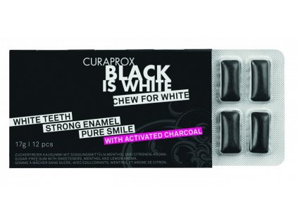 43734 curaprox black is white zvykacky 12 ks
