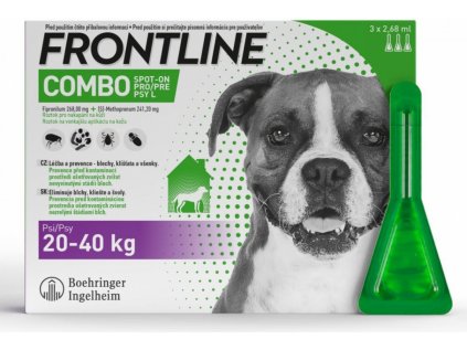 Frontline Combo Spot on pro psy L 20 40 kg 3 x 2,68 ml