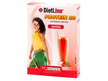 DIETLINE PROTEIN 20 KOKTEJL JAHODA 3 SÁČKY