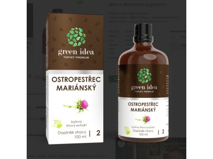 Screenshot 2025 05 26 at 14 10 59 Ostropestřec tinktura kapky – Játra a detoxikace organismu – Green Idea