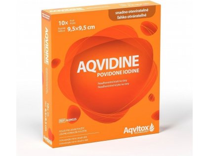 Aqvidine Povidone Iodine 9,5 x 9,5 cm 10 ks