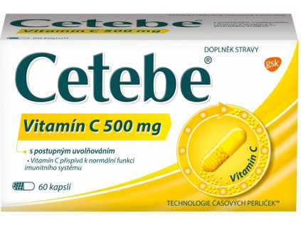 Cetebe vitamin C 500 mg s postupným uvolňováním 30 kapslí