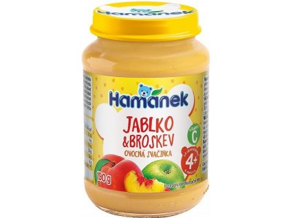 Hamánek Jablko & Broskev ovocná svačinka 190 g