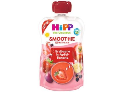 HiPP BIO Smoothie Jablko Banán Červené ovoce 120 ml