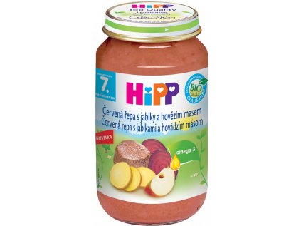 HiPP JUNIOR BIO Červená řepa s jablky a hovězím masem 6 x 220g