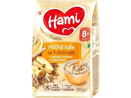 Hami se 7 obilninami s jablkem banánem a pomerančem od ukončeného 8. měsíce 210g