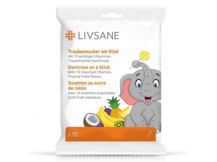 LIVSANE BONBÓNY HROZNOVÝ CUKR LÍZÁTKA 10KS