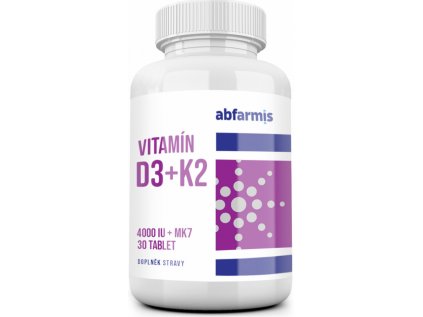 Abfarmis Vitamín D3+K2 4000IU+MK7 30 tablet