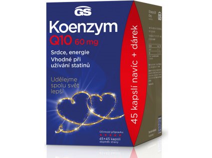 GS Koenzym Q10 60mg, 45+45 kapslí dárkové balení 2022