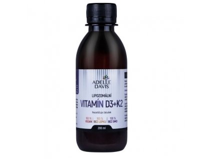 Adelle Davis Lipozomální vitamín D3+K2 200ml