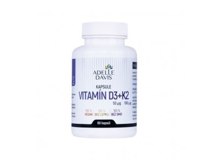 Adelle Davis Vitamín D3+K2 cps.60