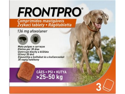 Frontpro 136 mg 25 50 kg žvýkací 3 tbl