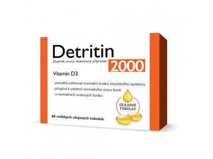 Detritin Vitamin D3 2000 IU 90+30 měkkých tobolek