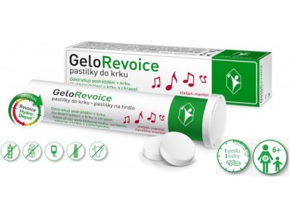 GeloRevoice pastilky do krku třešeň mentol 20 ks