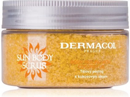 Dermacol Sun cukrový tělový peeling s vůní broskve 200 g