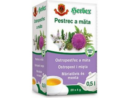 Herbex Ostropestřec a máta 20 x 4 g