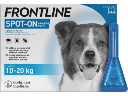 Frontline Spot On Dog M 10 20 kg 3 x 1,34 ml