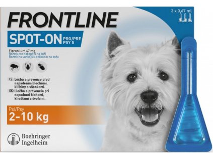 Frontline Spot On Dog S 2 10 kg 3 x 0,67 ml