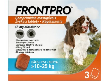 Frontpro 10 25 kg 68 mg 3 žvýkací tablety