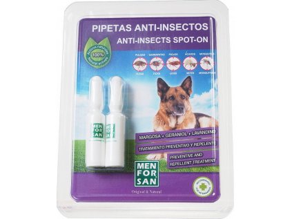 Menforsan Spot on Antiparazitní pipeta proti blechám a klíšťatům pro psy 2 x 1,5 ml