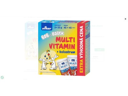 Screenshot 2024 11 20 at 18 04 31 Vitar Multivitamin kolostrum Bob a Bobek tbl.2x45 Moje lékárna