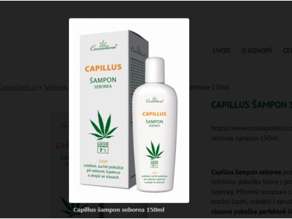 Screenshot 2025 04 17 at 14 24 22 Capillus šampon seborea 150ml Cannaderm.cz
