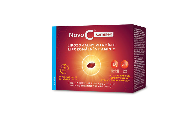 NovoCKomplex lipozomální Vitamin C+D₃+Zinek – 60 kapslí – podpora imunity, kostí a energie