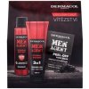 Dermacol Men Agent Eternal Victory 3v1 sprchový gel 250 ml + deodorant sprej 150 ml + slupovací pleťová maska 2 x 7,5 ml, kosmetická sada pro muže