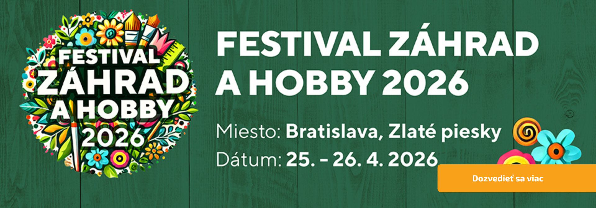 🌿 bioTomal bude na Festivale ZÁHRAD A HOBBY